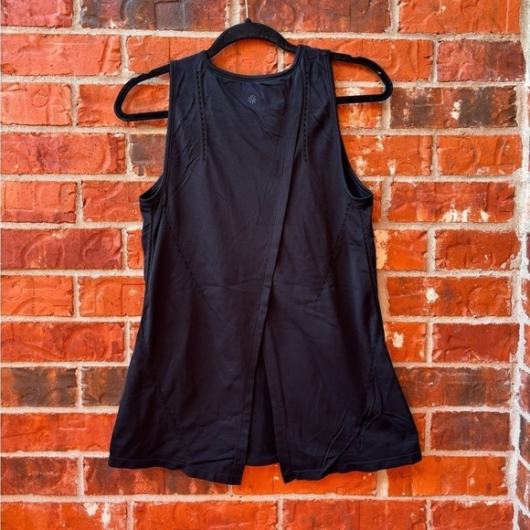 Athleta Womens Small Black Foothill Split Back Tank Top - Picture 4 of 10